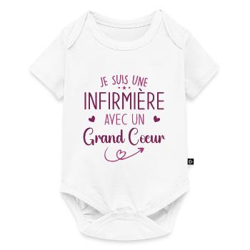 I'm a nurse with a big heart - Baby Premium short-sleeve bodysuit - white - Front