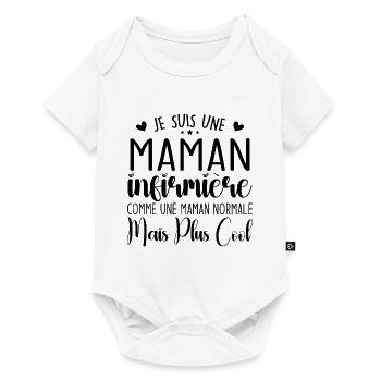 Cadeau Infirmière – Je Suis Une Maman Infirmière - Body à manches courtes Premium Bébé - blanc - Devant