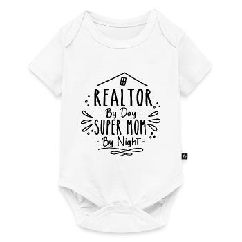 Realtor By Day Super Mom By Night Real Estate - Baby Premium short-sleeve bodysuit - white - Front