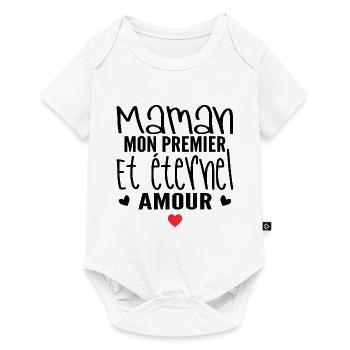 éternel amour cadeau maman - Body à manches courtes Premium Bébé - blanc - Devant