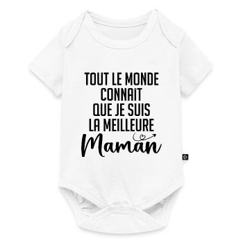 Tout le Monde Connaît Je Suis La Meilleur Maman - Body à manches courtes Premium Bébé - blanc - Devant