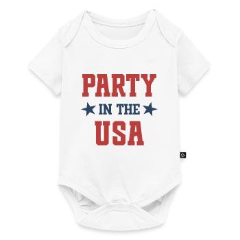 Faire la fête aux États-Unis - Body à manches courtes Premium Bébé - blanc - Devant