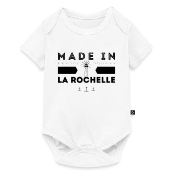 Made in la rochelle - Body à manches courtes Premium Bébé - blanc - Devant