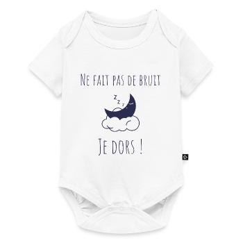 Ne fait pas de bruit je dors ! - Body à manches courtes Premium Bébé - blanc - Devant