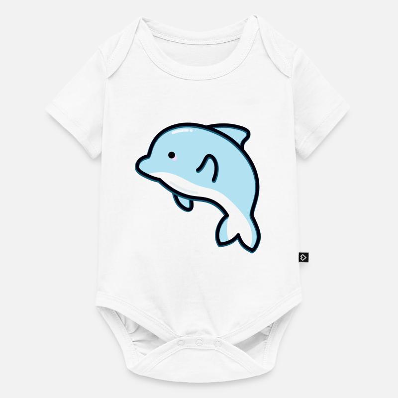 Cute dolphin - Baby Premium short-sleeve bodysuit - white