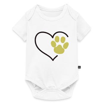Pattes d’amour - Body à manches courtes Premium Bébé - blanc - Devant