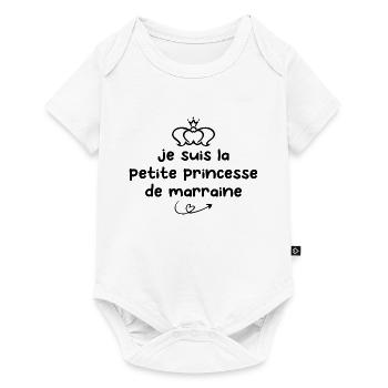 Je Suis La Petite Princesse de Ma Marraine - Body à manches courtes Premium Bébé - blanc - Devant