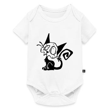 Skull Black Cat - Baby Premium short-sleeve bodysuit - white - Front
