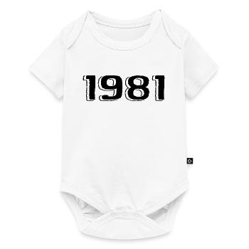 Vintage 1981 Naissance Anniversaire Rétro 1981 - Body à manches courtes Premium Bébé - blanc - Devant
