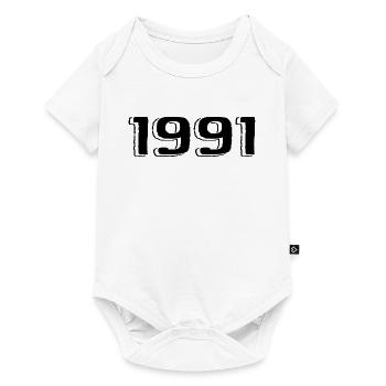 Millésime 1991 Naissance Anniversaire Rétro 1991 - Body à manches courtes Premium Bébé - blanc - Devant