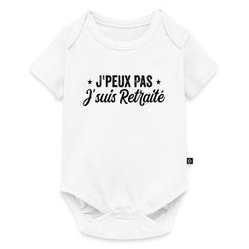 Humour I can't I'm retired - Baby Premium short-sleeve bodysuit - white - Front