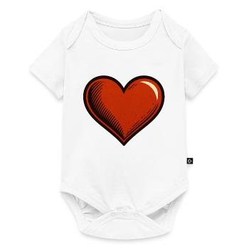 Deeply Drawn – A Heart with History - Baby Premium short-sleeve bodysuit - white - Front