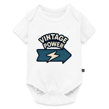Stylized Arrow & Lightning - Baby Premium short-sleeve bodysuit - white - Front