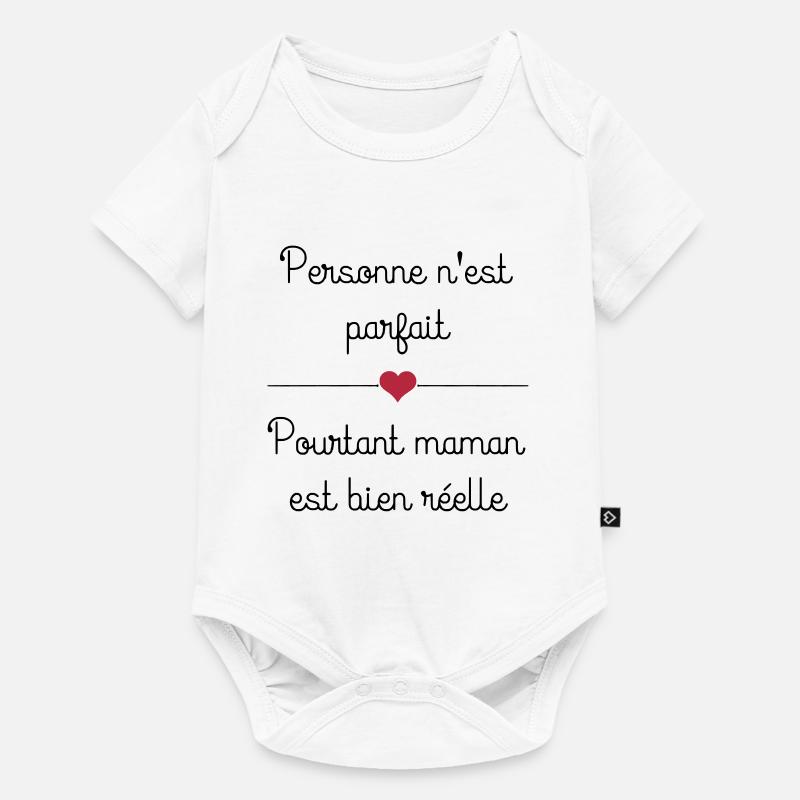 maman - Body à manches courtes Premium Bébé - blanc