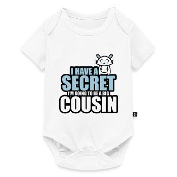 i have a secret i'm going to be a big cousin - Body à manches courtes Premium Bébé - blanc - Devant