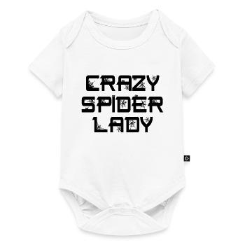 Drôle Crazy Spider Lady Pet Spider Propriétaire - Body à manches courtes Premium Bébé - blanc - Devant