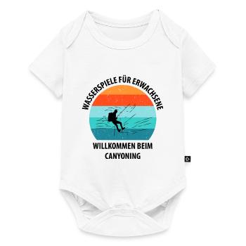 Canyoning Bergsteigen Klettern Wandern Berge - Baby Premium Kurzarmbody - Weiß - Vorne