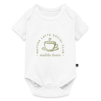 Matcha latte green aesthetic - Baby Premium short-sleeve bodysuit - white - Front