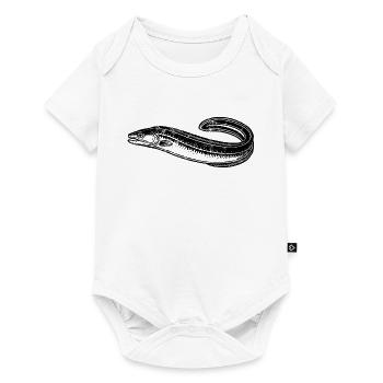 Anguille - Poisson - Cadeau de pêcheur - Body à manches courtes Premium Bébé - blanc - Devant