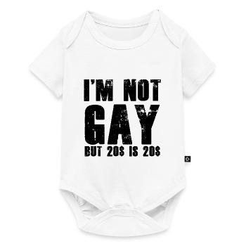 Je ne suis pas gay - La chemise culte - Body à manches courtes Premium Bébé - blanc - Devant