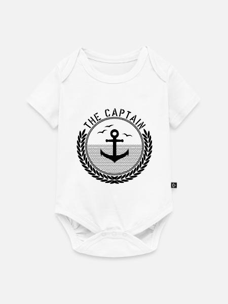 The Captain - Anchor - Baby Premium Kurzarmbody - Weiß