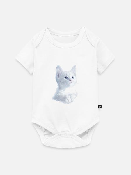 Kitty Kätzchen Katzen Shirt - Baby Premium Kurzarmbody - Weiß
