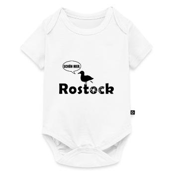 La mouette caca dans le cadeau et le souvenir de Rostock - Body à manches courtes Premium Bébé - blanc - Devant