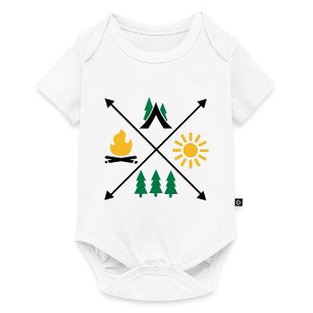 Camping - Baby Premium short-sleeve bodysuit - white - Front