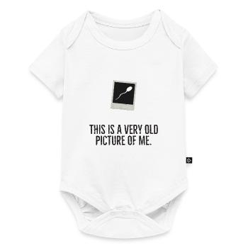 This is a very old picture of me Sperme Fun Shirt - Body à manches courtes Premium Bébé - blanc - Devant