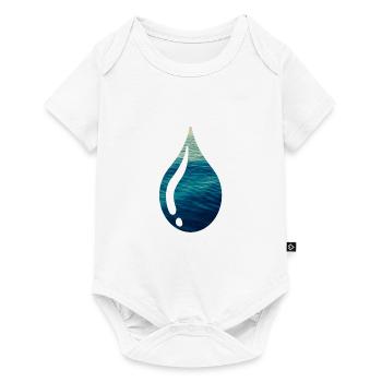 Gouttes d’eau - Body à manches courtes Premium Bébé - blanc - Devant