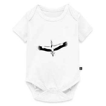 Storch - Baby Premium Kurzarmbody - Weiß - Vorne