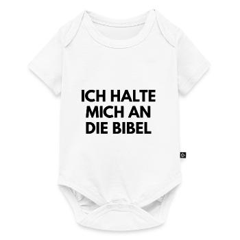 Ich halte mich an die Bibel - Baby Premium Kurzarmbody - Weiß - Vorne
