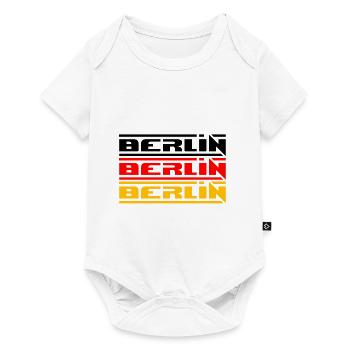BERLIN BERLIN BERLIN DEUTSCHLANDFLAGGE HAUPTSTADT - Baby Premium Kurzarmbody - Weiß - Vorne