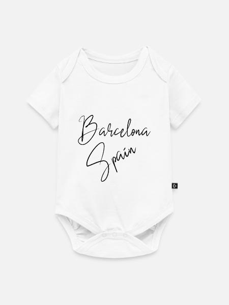 Barcelona Spanien - Baby Premium Kurzarmbody - Weiß