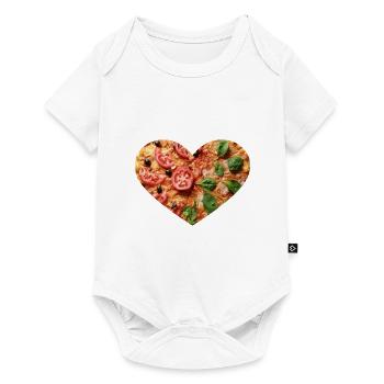 Pizza heart - Baby Premium short-sleeve bodysuit - white - Front