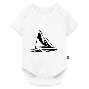 Segelboot - Baby Premium Kurzarmbody - Weiß - Vorne