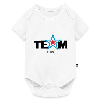 Team stars Luxembourg - Baby Premium short-sleeve bodysuit - white - Front