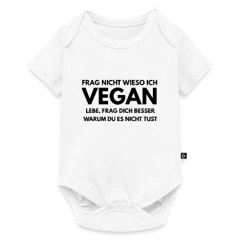 Veganer Sprüche - Baby Premium Kurzarmbody - Weiß - Vorne
