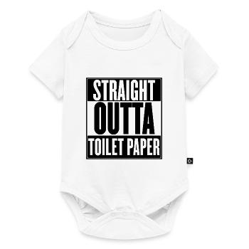 Chemises de papier hygiénique Straight Outta TP pénurie - Body à manches courtes Premium Bébé - blanc - Devant
