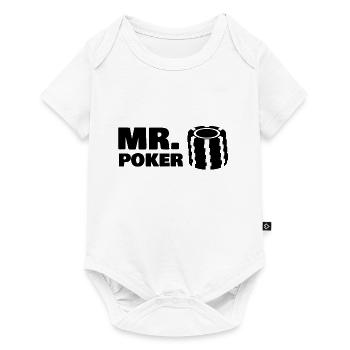 MR POKER - Baby Premium Kurzarmbody - Weiß - Vorne
