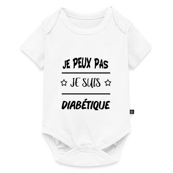Je peux pas je suis diabétique - Body à manches courtes Premium Bébé - blanc - Devant