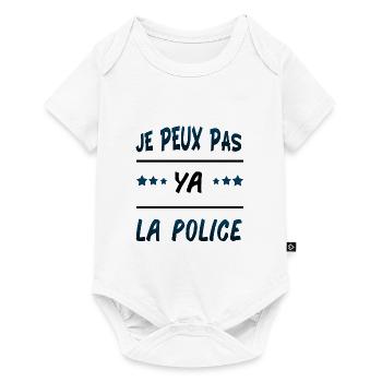 Je peux pas ya la police " cadeau humour " - Body à manches courtes Premium Bébé - blanc - Devant