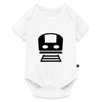 TRAIN - Baby Premium short-sleeve bodysuit - white - Front