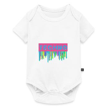 Néon Techno - Body à manches courtes Premium Bébé - blanc - Devant