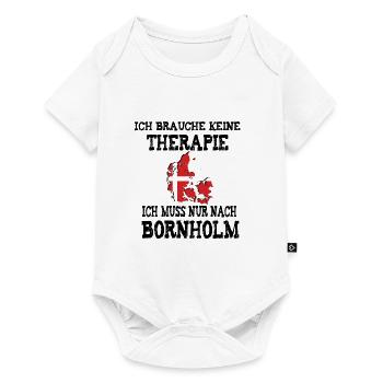 Ich muss nur nach Bornholm Dänemark Skandinavien - Baby Premium Kurzarmbody - Weiß - Vorne