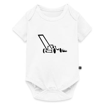Lawn mower landscaping - Baby Premium short-sleeve bodysuit - white - Front