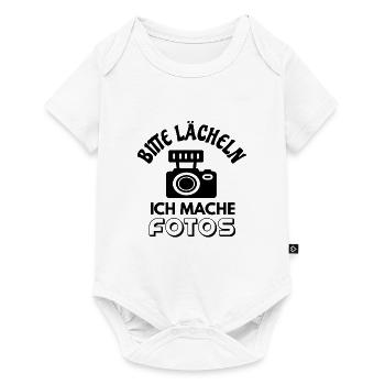Bitte lächeln ich mache Fotos - Baby Premium Kurzarmbody - Weiß - Vorne