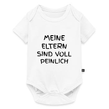 Meine Eltern sind voll peinlich - Baby Premium Kurzarmbody - Weiß - Vorne