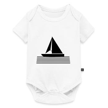 Segelboot Segelschiff - Baby Premium Kurzarmbody - Weiß - Vorne