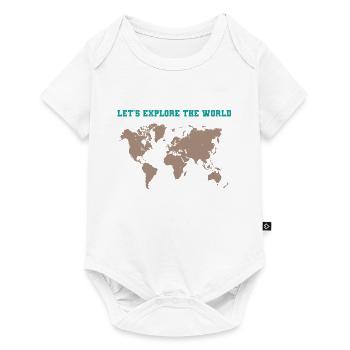 Let´s explore the world - Baby Premium Kurzarmbody - Weiß - Vorne